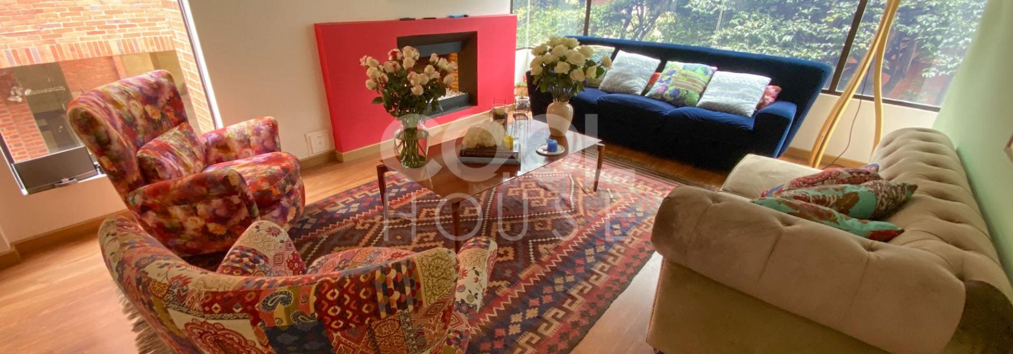 Apartamento con terraza en venta o arriendo en Chicó